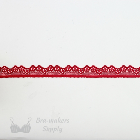 Three Quarters Inch Red Stretch Lace Edging Bra-makers Supply