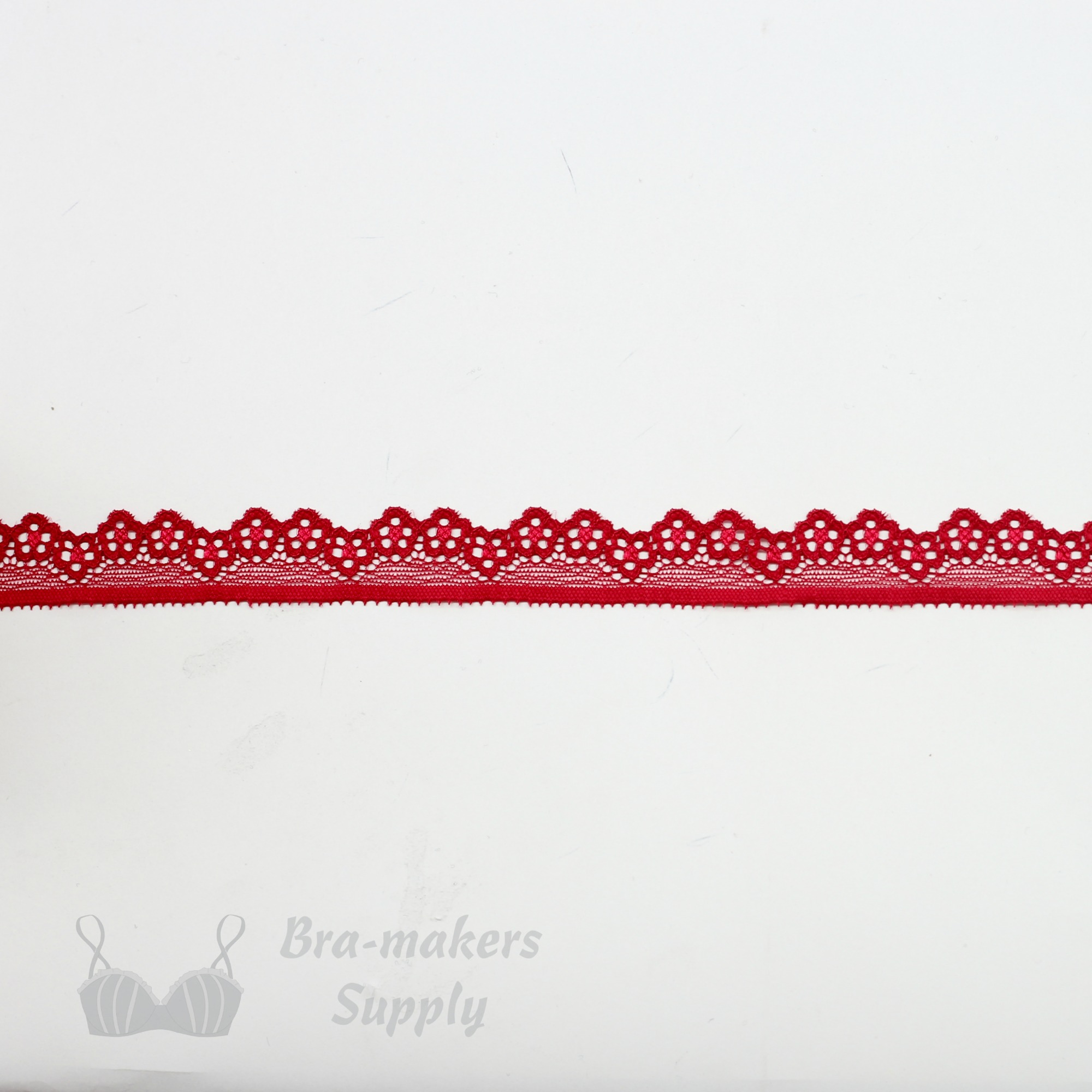 Three Quarters Inch Red Stretch Lace Edging- Bra-Makers Supply