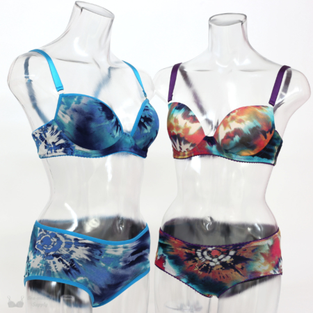 Tie Dye Printed Stretch Mesh Fabric Bra-makers Supply Sets