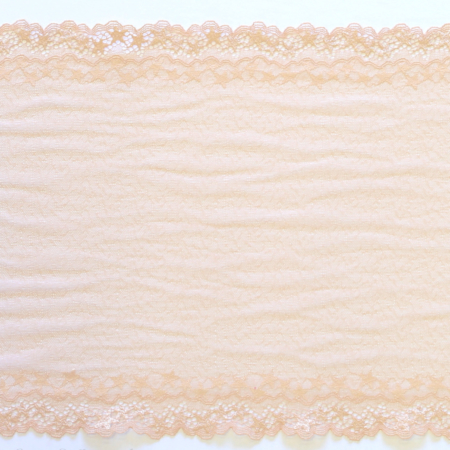 Twelve Inch Beige Star Stretch Lace