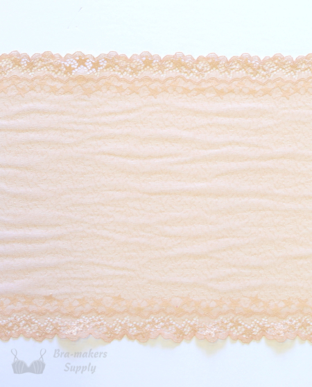 Twelve Inch Beige Star Stretch Lace