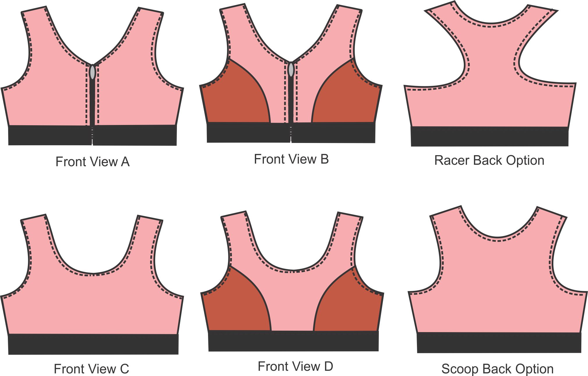 Allie Sports Bra Pattern - the better foam cup sports bra from Bra ...